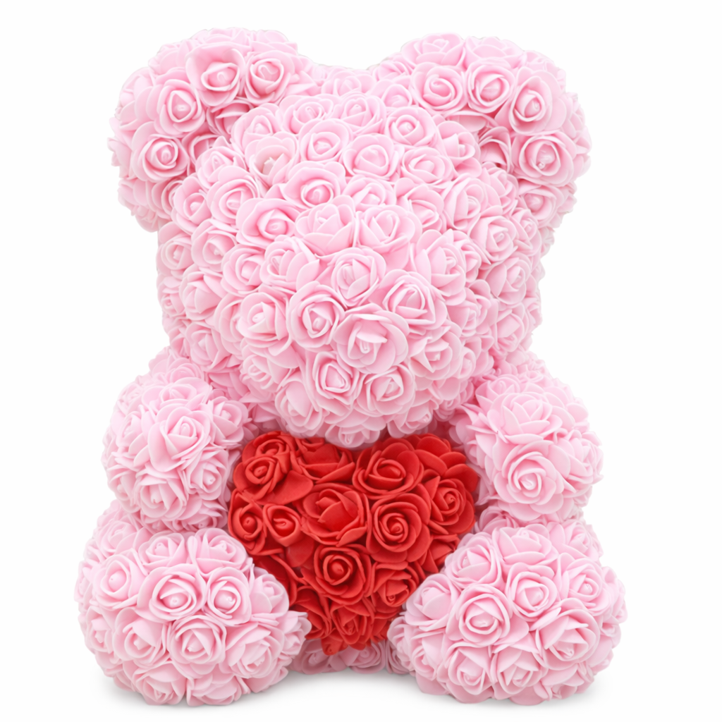 Ours en Roses avec Cœur – Un geste qui ne s’oublie pas